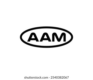 AAM logo design vector template. AAM