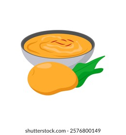Aam Ras, Sweets Vector Illustration Isolated