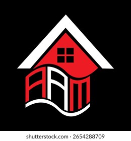 AAM real estate house letter logo design