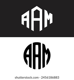Diseño de logotipo de letra triangular AAM con forma de triángulo. Monograma de diseño de logotipo de triángulo AAM. Plantilla de logotipo de Vector triangular AAM con color rojo. Logo triangular AAM Diseño sencillo, elegante y lujoso.