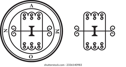 Aamon Amon Nahum Life and Reproduction Dictionnaire Infernal Ars Goetia Prince Demon Hell Logo Icon Sign Symbol Emblem Badge Transparent No Background Vector EPS PNG Clip Art