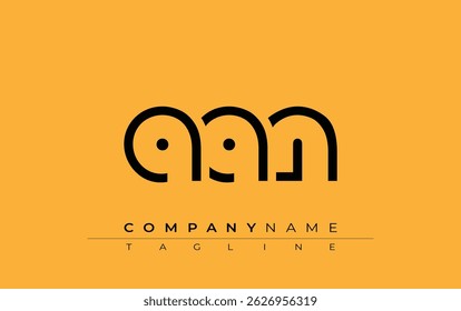 Um desenho de letras abstrato. Design de logotipo comercial moderno com tipografia abstrata e estilo contemporâneo