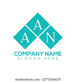 Concepto o diseño del logo de la carta de las iniciales creativas de AAN en un fondo BLANCO