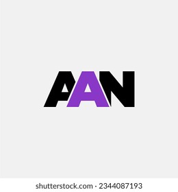 AAN initial letter monogram logo