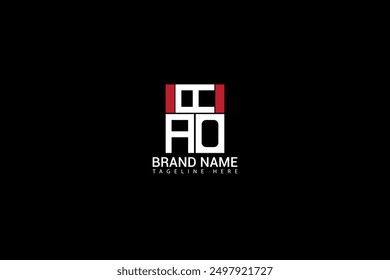 AAO Letter Logo Design. Initial letters AAO logo icon. Abstract letter AAO A A O minimal logo design template. A A O Letter Design Vector with black Colors. AAO logo, Vector, spared