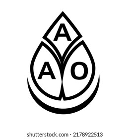 AAO letter logo design on black background. AAO creative circle letter logo concept. AAO letter design.
