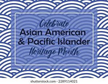 Historia de AAPI, diseño de pancartas vectoriales del mes del Patrimonio de las Islas del Pacífico Asiático Americano con adorno de estilo asiático oriental