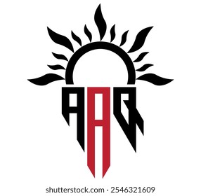 Diseño de logotipo de letra AAQ. Icono del logotipo de AAQ con letras iniciales. Plantilla de diseño de logotipo de Vector mínimo AAQ de letra Abstractas.
