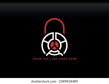 Aar alphabet lock symbol logo creative design.