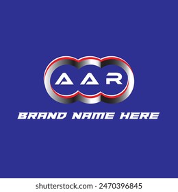 AAR Vector de logotipo de la letra único atractivo diseño inicial moderno creativo color blanco sobre fondo de color azul AAR diseño de logotipo de la letra
