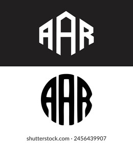 AAR triangle letter logo design with triangle shape. AAR triangle logo design monogram. AAR triangle vector logo template with red color. AAR triangular logo Simple, Elegant, and Luxurious design.