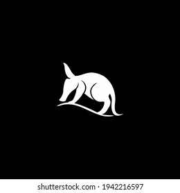 aardvark logo icon design in monochrome style