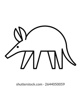 Logotipo da Aardvark. Design de ícones. Elementos do modelo