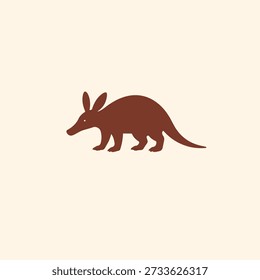 Aardvark logo vector icon silhouette illustration.