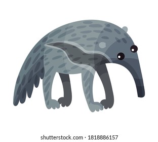 Aardvark with Long Snout as African Animal Vector Illustration