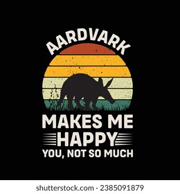 
Aardvark Make Me happy You Not So Much Vector illustrations for Graphic Design, t-shirt prints, posters, and Mugs.