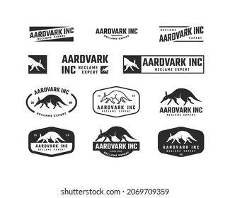 aardvark monogram logo set vector suit for business logo name inspiration