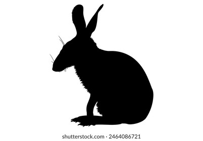 Vector de silueta de cerdo hormiguero, animal salvaje, ilustración de silueta de cerdo hormiguero aislado sobre fondo blanco. Animales Raros.
