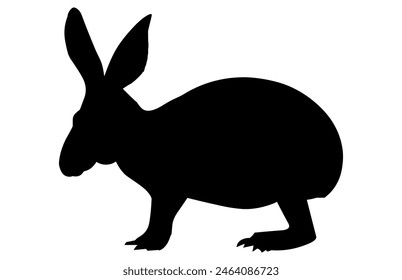 Vector de silueta de cerdo hormiguero, animal salvaje, ilustración de silueta de cerdo hormiguero aislado sobre fondo blanco. Animales Raros.
