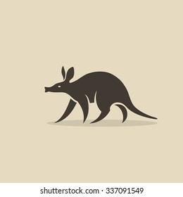 Aardvark symbol - vector illustration
