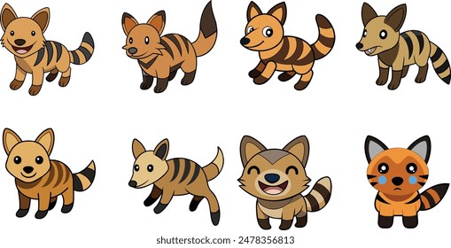 Aardwolf design ,animal vector design 