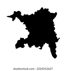 Aargau map, Cantons of Switzerland. Vector illustration.