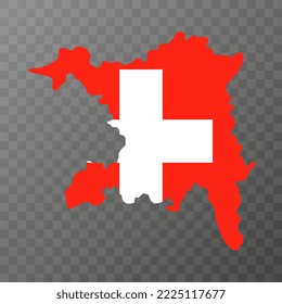 Landkarte Aargau, Kantone Schweiz. Vektorgrafik.