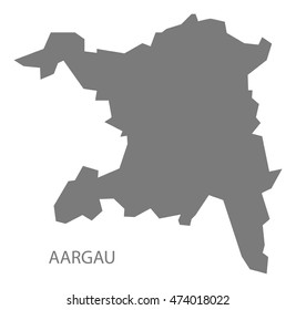 Aargau Switzerland Map grey