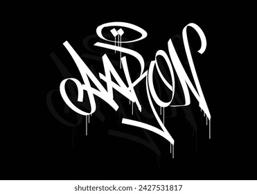 AARON boy name graffiti tag style