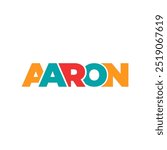 AARON name lettering text illustration vector typography