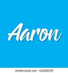 Aaron Text Design Vector Calligraphy Typography Stock Vector (Royalty ...