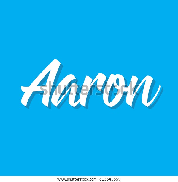 Aaron Text Design Vector Calligraphy Typography Stock Vector (Royalty ...