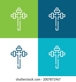 Aaronic Flat four color minimal icon set