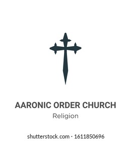 Aaronic order church glyph icon vector on white background. Flat vector aaronic order church icon symbol sign from modern religion collection for mobile concept and web apps design.
