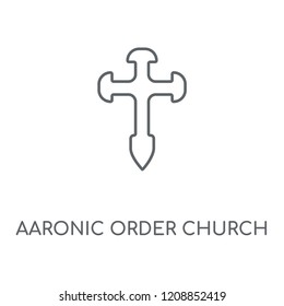 Aaronic Order Church linear icon. Aaronic Order Church concept stroke symbol design. Thin graphic elements vector illustration, outline pattern on a white background, eps 10.