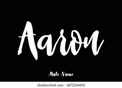 Aaron-Male Name Bold Cursive Calligraphy Typeface Text 