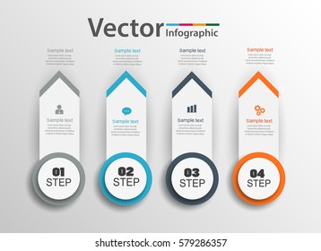 Aarrow  infographic design can be used for workflow layout, diagram, annual report, web design. Business concept with 4 options, steps or processes. Vector Eps 10