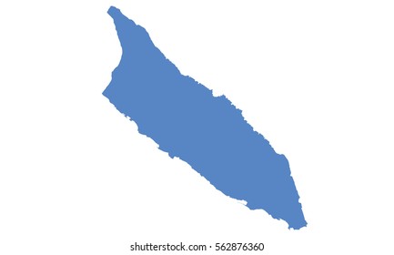 Aaruba map blue color
