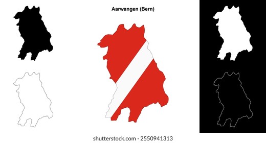 Conjunto de mapa de esquema en blanco de Aarwangen