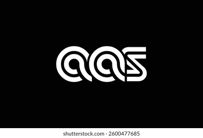 AAS Creative Unique Modern Letter Logo Design. Stylized logo featuring a unique letter design, presenting abstract minimalist aesthetics and modern appeal.
