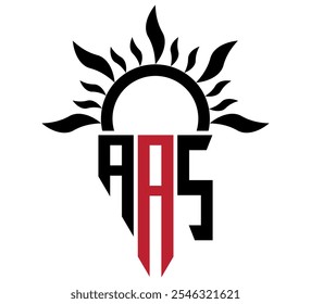 Diseño de logotipo de carta AAS. Icono del logotipo de AAS con letras iniciales. Plantilla de diseño de logotipo de Vector mínimo AAS de letra Abstractas.