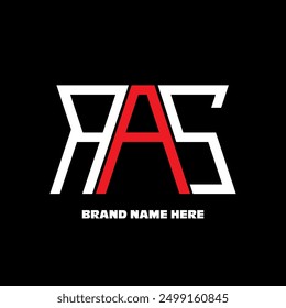 AAS letter logo modern logo design on black color background

