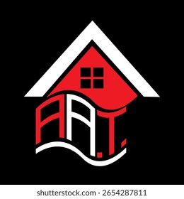 AAT real estate house letter logo design