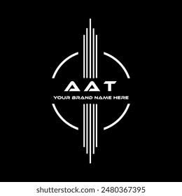 AAT three letter modern logo design on black color background
