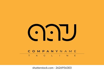 AAU design de letra abstrata. Design de logotipo comercial moderno com tipografia abstrata e estilo contemporâneo