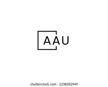 AAU Letter Initial Logo Design Vector Illustration