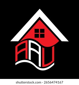 AAU letter logo and icon design 