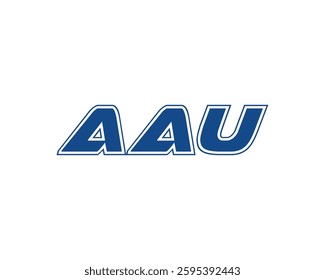 AAU logo design vector template. AAU