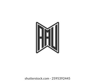 AAU logo design vector template. AAU