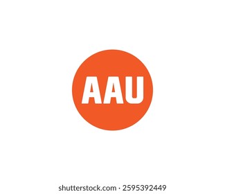 AAU logo design vector template. AAU